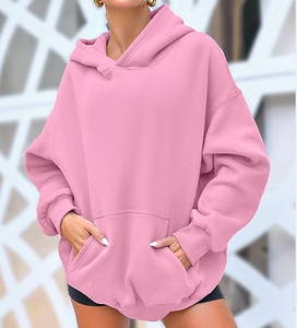Sudadera Holgada con Capucha para Mujer, Diseño sin Logotipo, Sudadera de Forro Polar, Chaqueta Extra Grande para Mujer - Product Image 6