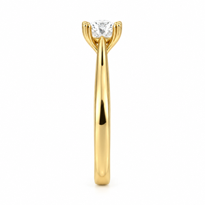 Bague solitaire ovale 1,0 carat à double griffe style cathédrale, classique, en or jaune 14K, avec diamant de laboratoire, bague de fiançailles, bijoux personnalisés OEM - Product Image 2
