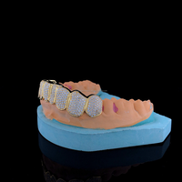 10k solide or dents gril diamant 2024 Style à la mode Provence personnalisé Grillz poussière Moissanite gril fête cadeau décoration