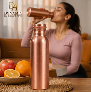1000ml Pure <b>Copper</b> Water Bottle Handmade Reusable Drinking Bottle <b>Screw</b> Cap Indian <b>Copper</b> Drinkware Wholesale - Product Image 5