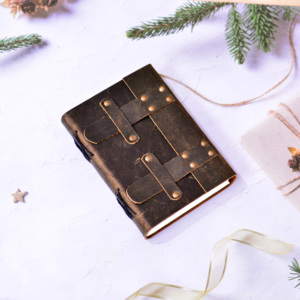Handmade Genuine Leather Hardcover Vintage Journal <b>Diary</b> Acid Free Cotton Pencil Deckle Edges Wholesale Factory Prices <b>Custom</b> - Product Image 1