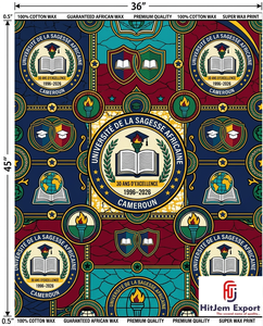 Luxury African Wax Print Fabric Manufacturer Custom University Anniversary Convention Celebration Textile Supplier OEM ODM - Product Image 5