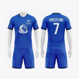Crestline Industry Sublimated Soccer Jersey Set Men's Purple Yellow Geometric Pattern Moisture Wicking <b>Athletic</b> Fit Short Sleeve - Product Image 6