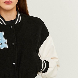 Chaqueta Universitaria Personalizada con Logotipo OEM para Mujer, Chaqueta Varsity de Poliéster/Algodón, Estilo Universitario, Forro Suave, Chaqueta Letterman, Precio Bajo - Product Image 6