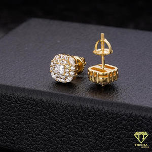Modernos Pendientes de Diamantes Cultivados en Laboratorio, Plata 925, Joyería de Moda Brillante de Primera Calidad para Mujer - Product Image 4
