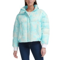 Blouson matelassé respirant à motif floral pour femme, court, à capuche, manches longues, chaud pour l'hiver, couleur personnalisable, avec lettres