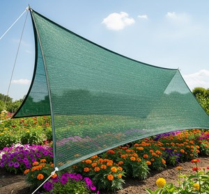Vela de Sombra Verde Resistente a Rayos UV, Malla de Plástico Tejida de HDPE, Cubierta de Protección Solar para Jardín, Floricultura y Plantación - Product Image 1