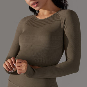 Ensemble 2 pièces sans couture pour femme, hauts et bas à taille haute élastique, imprimé, pour entraînement, gym, sport, fitness, yoga, services OEM - Product Image 2