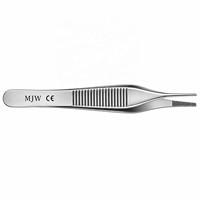 Pinces à tissus Adson à pointe dentelée en acier inoxydable, pinces chirurgicales pour pansements, usage médical et chirurgical, certifiées CE et ISO