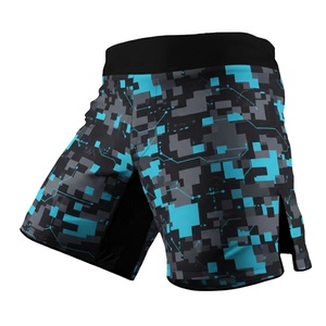 Shorts de boxe pour hommes, respirants, avec logo sur le devant, décontractés, 100% polyester, imprimé numérique. - Product Image 2