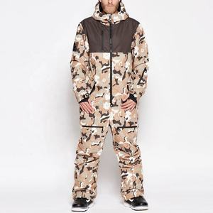 Camo One Piece Ski Suit Waterproof Men Snowboard Jumpsuit Outdoor Winter Warm Breathable Snow Suit for Men Women Hooded Unisex - Product Image 2