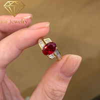 Bague de luxe rétro victorienne en or jaune 18 carats avec diamant taille princesse double rangée serti conique, certifiée IGI, pour banquet