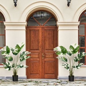 Lot de 2 plantes artificielles Monstera Deliciosa de 1,20 m pour la maison ou le bureau - Product Image 3