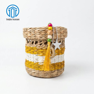 Wholesale New Design Seagrass Gergean <b>Box</b> Eco Friendly Ramadan Gift <b>Storage</b> <b>Box</b> Vietnam Handicraft Factory - Product Image 1