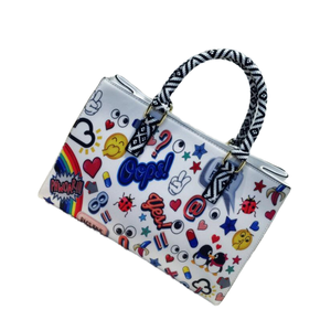 Bolso Tote Casual para Mujer con Estampado de Dibujos Animados, Cierre de Cremallera, Asa, Resistente al Agua, Moderno, para Uso Diario - Product Image 5