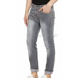 Pantalones Vaqueros de Algodón 100% de Tiro Medio Oscuro, Ligeros y Casuales, los Más Vendidos de 2026, Diseña Tu Propio Logotipo, MOQ Bajo, En Stock - Product Image 3