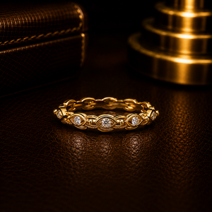 Anillo de Compromiso y Boda Clásico de Oro Amarillo de 14K con Diamante Cultivado en Laboratorio de Corte Brillante Redondo de 0.10 Quilates TW para Mujer - Product Image 1