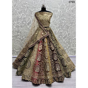 ชุดเจ้าสาวอินเดียกำมะหยี่คอลเลกชันสำหรับเจ้าสาวกับงาน zarkhan โดย fabzone - Product Image 2