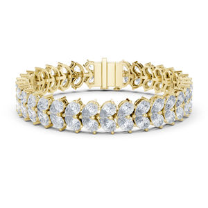 Bracelet en or jaune 14 carats avec diamant de laboratoire en forme de poire pour femme, à porter au quotidien |   Diamant pur cultivé en laboratoire - Product Image 1