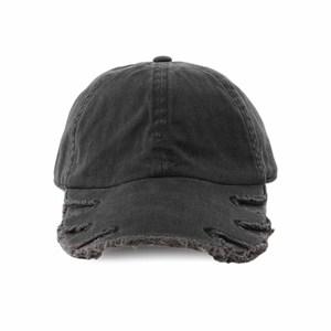 Distressed Denim Baseball Cap Unisex 6-Panel Vintage Casual Hat Adjustable Back Closure Solid Color Spring Summer Wear - Product Image 2