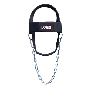 Heavy Duty Adjustable <b>Training</b> <b>Head</b> Neck Harness Nylon Steel Chain for Gym Workout Weightlifting Custom Sizes <b>Head</b> Harness - Product Image 1