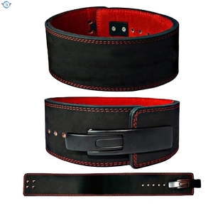 เข็มขัดยกน้ำหนักหนังแท้แบบปรับได้ พร้อมโลโก้ อุปกรณ์เพาะกาย - Product Image 1