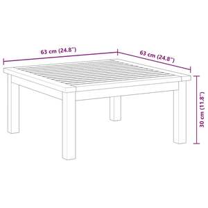 Table de salon de jardin modulaire moyenne en bois d'acacia massif marron, tables modulaires d'extérieur - Product Image 6
