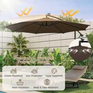 Ombrellone da Patio da 3 Metri con 112 Luci LED Solari - Categoria Prodotti ad Energia Solare - Product Image 3