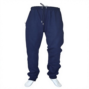 <b>Mens</b> Deep <b>Navy</b> Lightweight Fleece Breathable Athletic <b>Jogger</b> Sweatpants Tapered Leg Stretch Waist Training Gym Travel Pants - Product Image 1