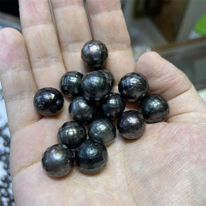 Perlas Sueltas de Tahití de 12-14 mm, Color Negro Agua de Mar, Luz Intensa, Micro Imperfecciones, Grabadas, Artesanía Japonesa, Ideales para DIY - Product Image 1