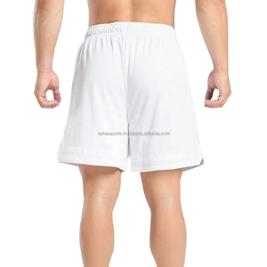 Pantalones cortos de malla con bolsillo y cremallera para hombre de alta calidad personalizados deportes de verano gimnasio ropa informal con patrón sólido recién llegado al por mayor - Product Image 4