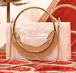 Bolso de Mano de Resina Hecho a Mano con Diseño Único, Bolso de Noche de Moda de la India - Product Image 3