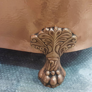 Bañera de cobre martillado de una sola pieza con patas de gato, independiente, de lujo, para hoteles, resorts, spas, villas y diseño de interiores - Product Image 5