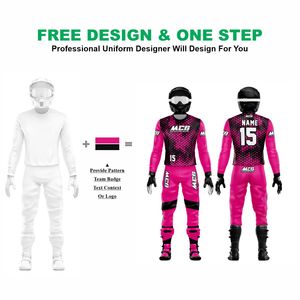 Wholesale Factory Direct Top Trending Flou Color Sublimation Printing Breathable Fabric Motocross MTB Dirt Bike Racing Uniforms - Product Image 2