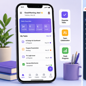 Software de Gestión de Tareas Escalable, Colaboración Basada en la Nube, Aplicaciones Móviles Multiplataforma, Seguimiento en Tiempo Real - Product Image 1