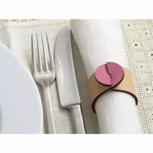 Porte-serviettes en cuir de luxe, écologiques, circulaires, pour la décoration de table, boucles pour restaurant, événements de mariage - Product Image 1
