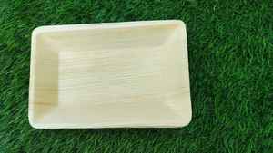 Plaque en céramique rectangulaire écologique de 10x7 pouces biodégradable compostable sans BPA jetable au micro-ondes marque BIO WORLD - Product Image 2