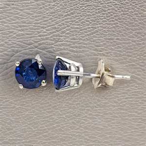 Pendientes de Zafiro Azul, Plata de Ley 925, Chapados en Oro de 14K, Rodio, Hechos a Mano, Regalo de Aniversario de Alta Calidad para Mujer, Venta al por Mayor - Product Image 2