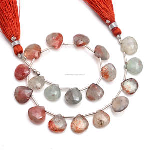 Cuentas de Piedra del Sol de Oregón de Alta Calidad, Naturales, Hechas a Mano, Certificadas por Terceros, en Forma de Corazón Facetado, de 8 Pulgadas, Gema - Product Image 3