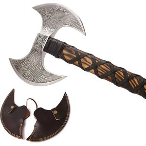 Burraq Hacha Tomahawk Industrial de 26.6 Pulgadas, Hecha a Mano con Acero al Carbono y Mango de Madera de Palisandro, para Caza, Camping, Día del Padre - Product Image 6