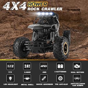Camion RC in Metallo Scala 1:12 con Fari LED e Batterie Ricaricabili 4WD Pronto per il Controllo Remoto - Product Image 2