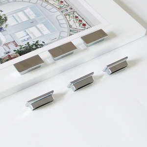 มือจับตู้ทรงสี่เหลี่ยมทันสมัย ทำจากโลหะผสมสังกะสี ดีไซน์มินิมอล สำหรับเฟอร์นิเจอร์ห้องครัว ห้องน้ำ ห้องนอน ตู้เสื้อผ้า และลิ้นชัก - Product Image 4
