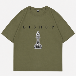 T-shirt décontracté pour homme à manches courtes coupe classique, motif Roi d'échecs, personnalisable OEM, blanc, col rond, 100% coton mélangé, respirant, écologique - Product Image 5