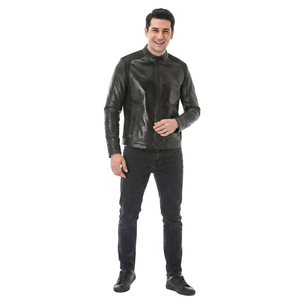 Stylish Casual Street Wear Genuine <b>jacket</b> for <b>men</b> High Quality Custom Design Slim Fit Outdoor Wear <b>Leather</b> <b>jacket</b> for <b>men</b> - Product Image 5