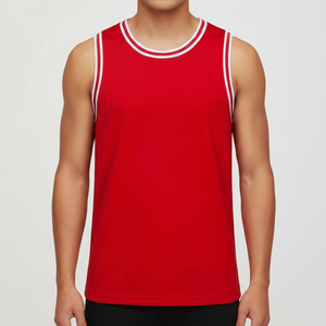 Débardeur de sport tendance à séchage rapide pour homme, débardeur de compression sans manches pour le basketball, débardeur de musculation vierge personnalisable pour l'été - Product Image 2