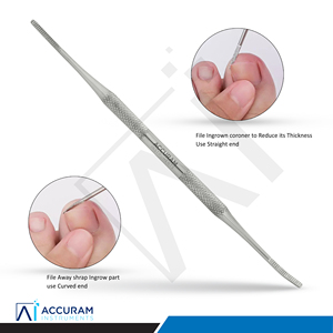 Accuram – Kit professionnel de coupe-ongles en acier inoxydable (4 pièces) pour ongles incarnés, outils de pédicure et podologie, soins des ongles - Product Image 6