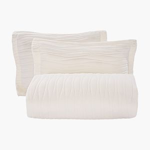 Set Copripiumino in Microfibra Queen Size 3 Pezzi, Biancheria da Letto Leggera, 1 Copripiumino e 2 Federe in Beige - Product Image 1