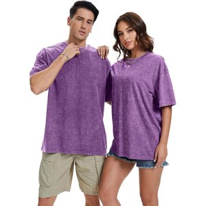 T-shirt de luxe délavé à l'acide avec impression graphique DTF, en coton premium, style décontracté, streetwear tendance - Product Image 1