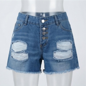 Shorts de Mezclilla Premium para Mujer, Cintura Ajustada, Lavado, Estilo Casual de Verano, Ropa Casual, Color Personalizado, Prendas Modernas - Product Image 1