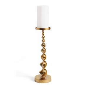 Modern Gold Candle Holder Brushed <b>Brass</b> Metal Candle Stand Nordic Style Decorative <b>Candlestick</b> for Wedding Table Centerpiece - Product Image 4